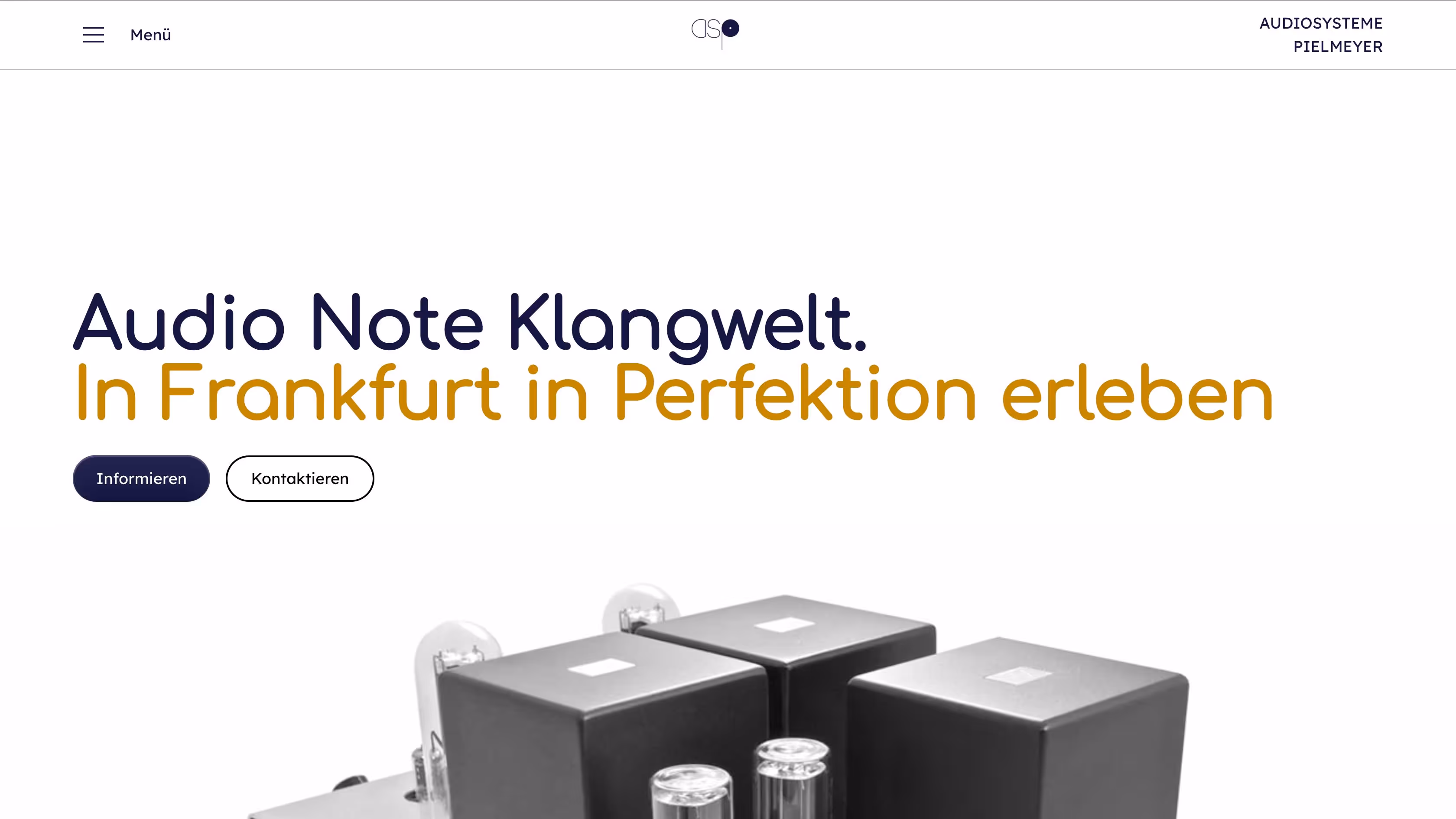 Screenshot of the Audiosysteme Pielmeyer homepage